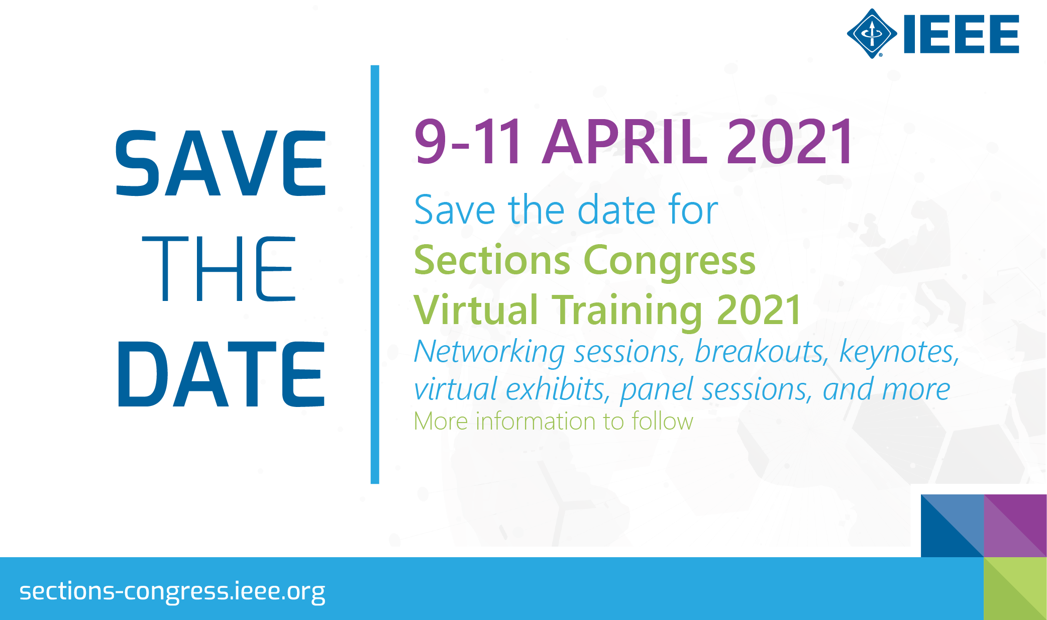 Save the Date - Sections Congress Virtual Training 2021
