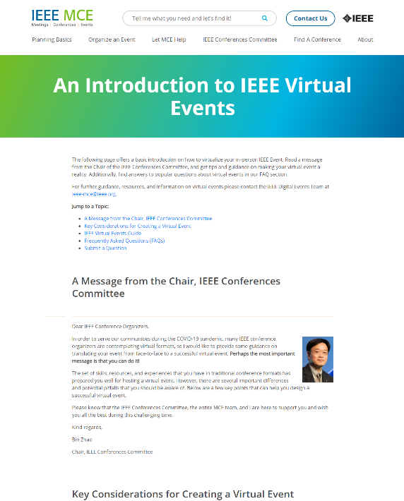 An Introduction to IEEE Virtual Events