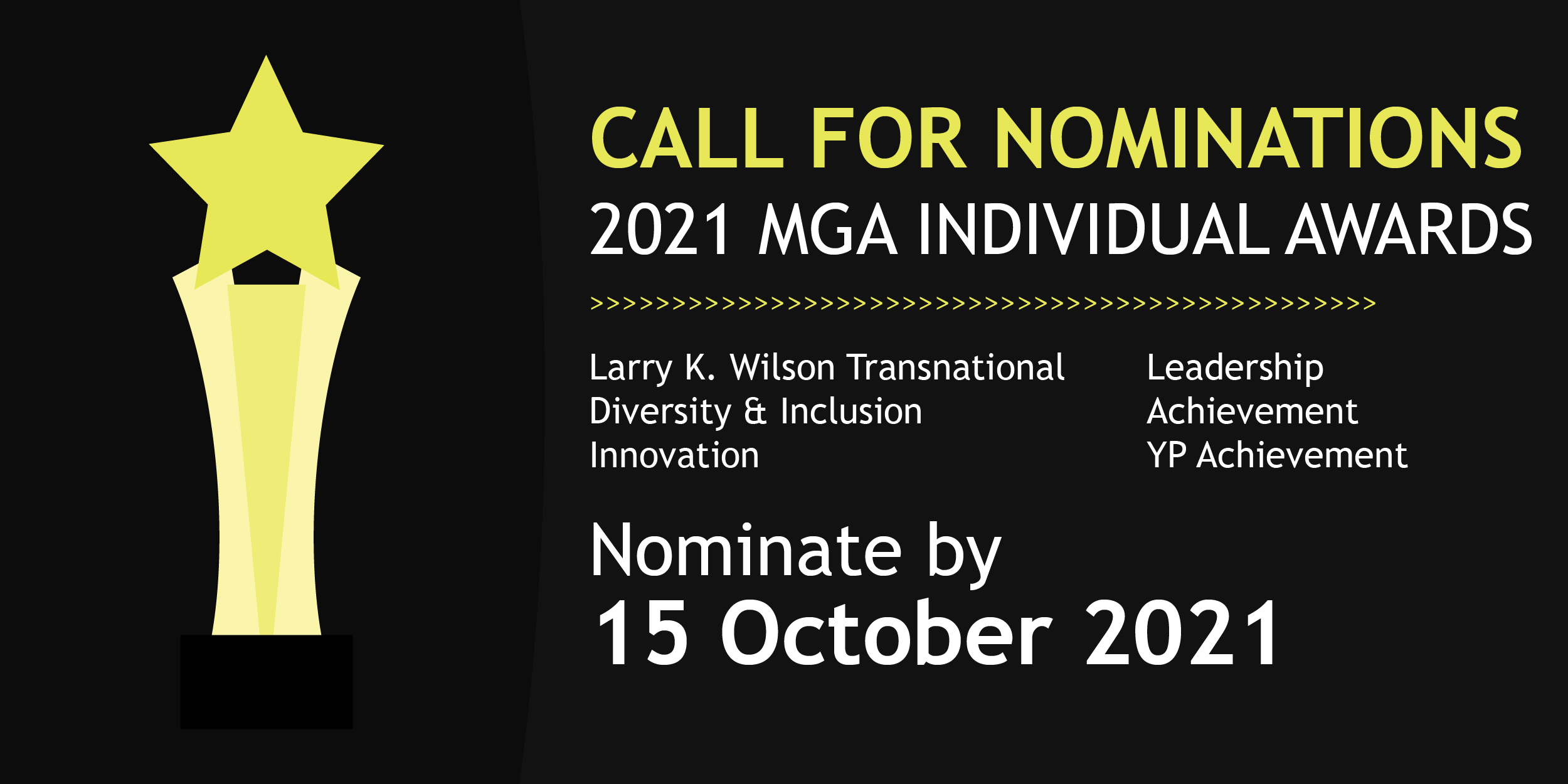 Call for Nominations - 2021 MGA Individual Awards Program