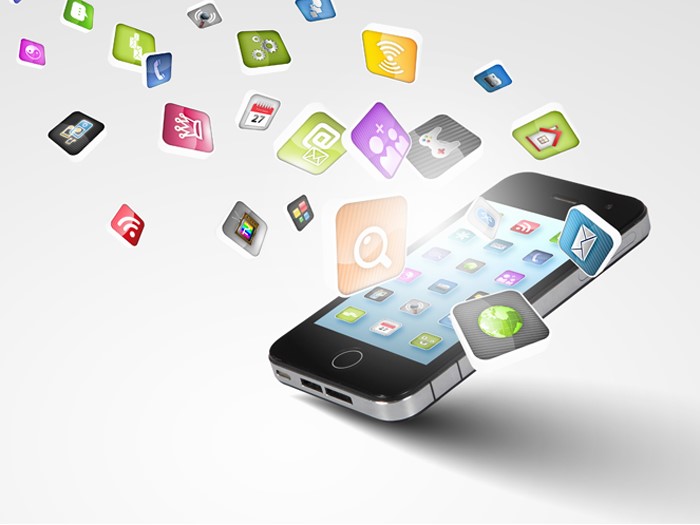 Picture depicting various smartphone apps