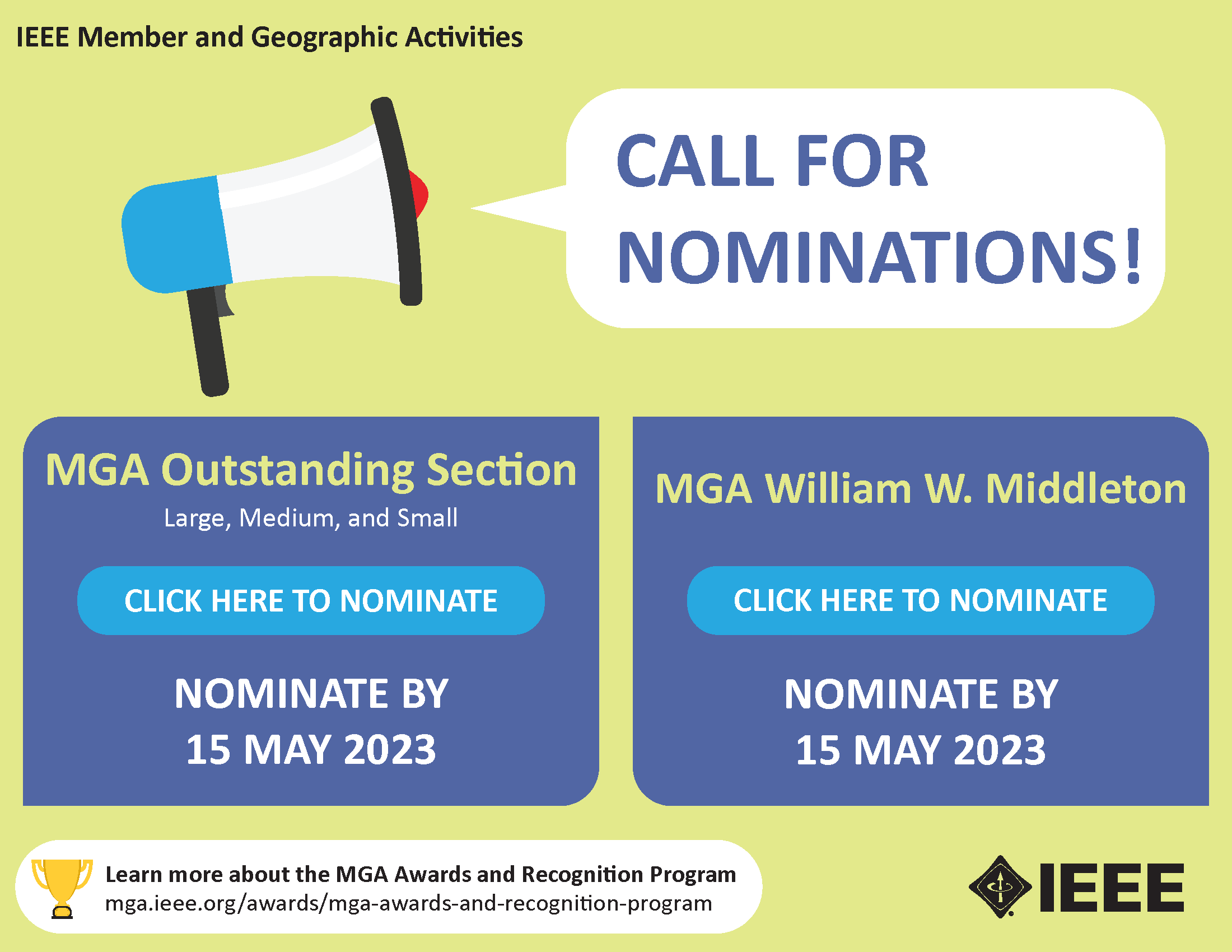 Call for Nominations - 2023 MGA Awards