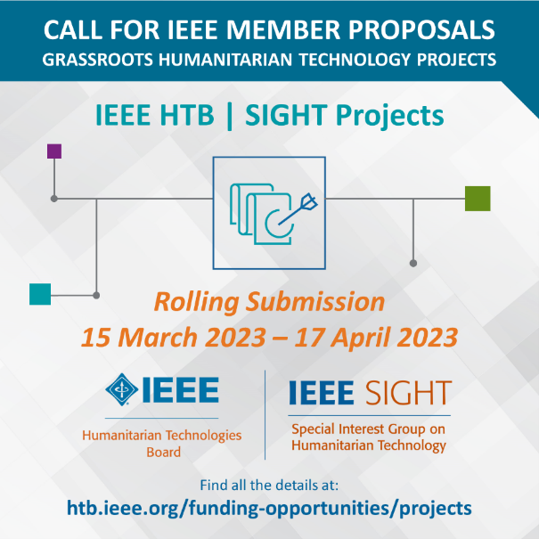 Funding Opportunity from the IEEE Humanitarian Technologies Board and IEEE SIGHT