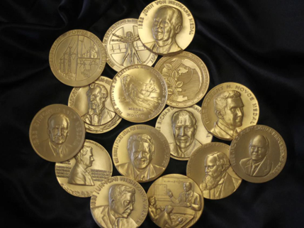Image of numerous gold medals
