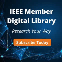 blue poster 'IEEE member digital library'