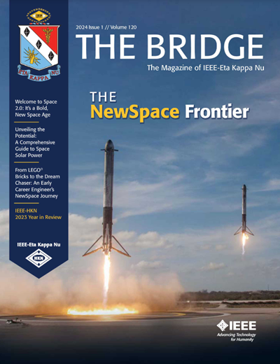 cover of the bridge magazine, story is the newspace frontier