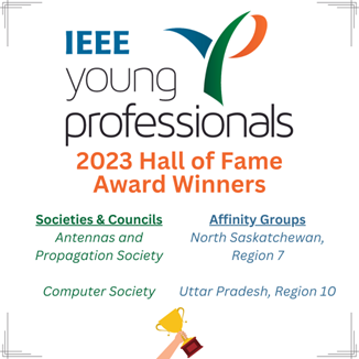 colorful banner of young professionals awards