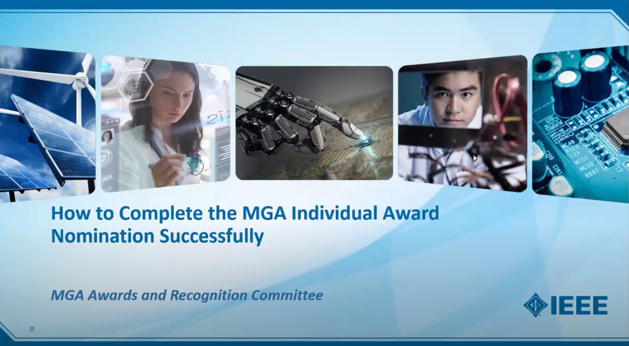 how to complete mga individual award nomination