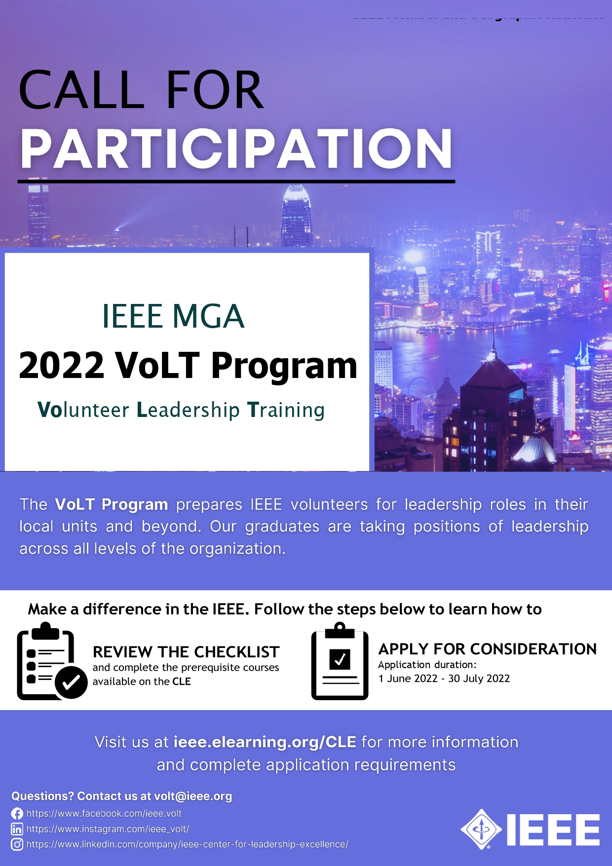 2022 volt program call for participation